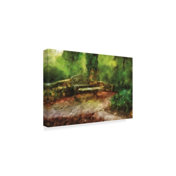 Lois Bryan 'The Garden Bench' Canvas Art,16x24